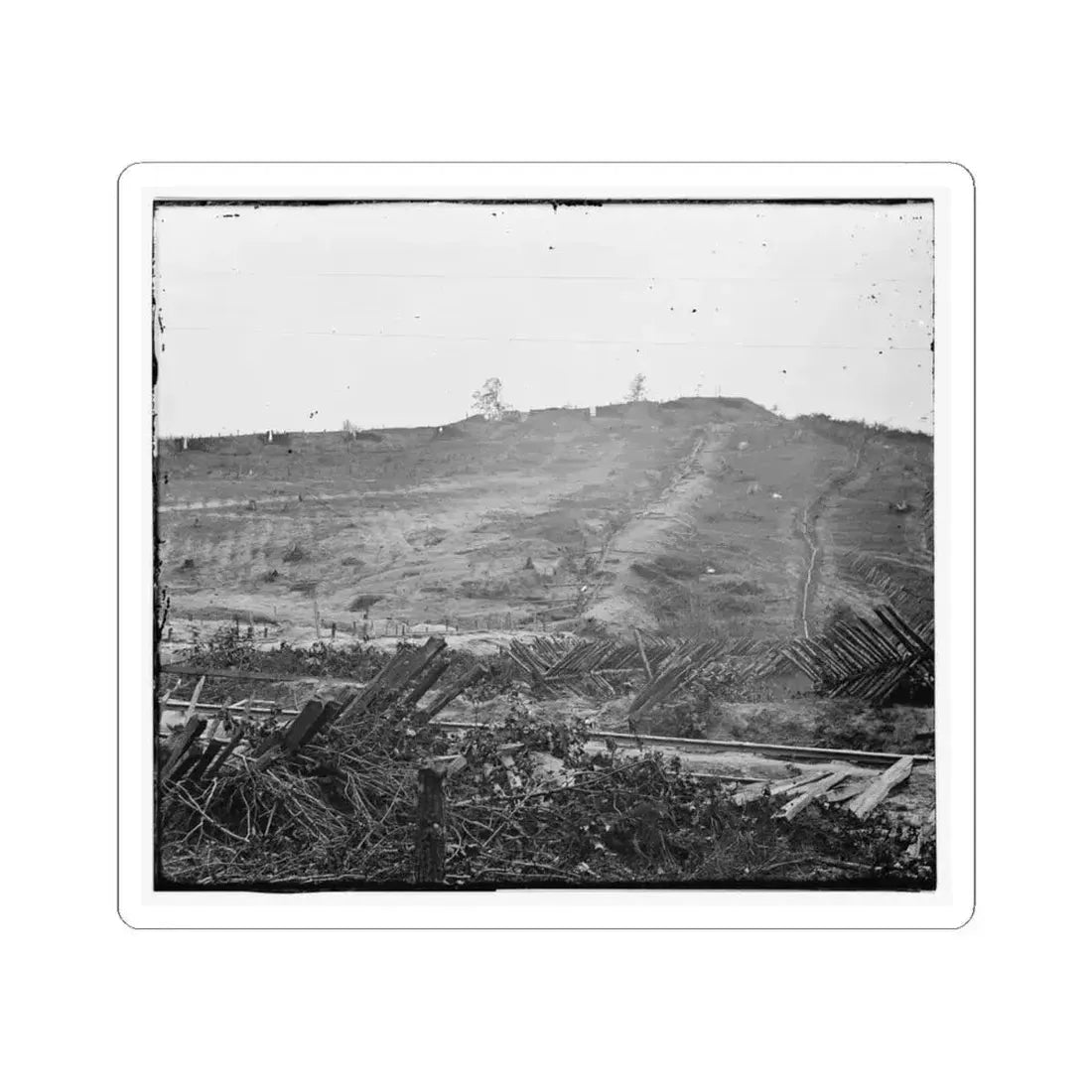 Atlanta, Georgia. Confederate Fortifications (U.S. Civil War) STICKER Vinyl Kiss-Cut Decal 4 Inch White - The Sticker Space