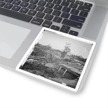 Atlanta, Georgia. Confederate Fortifications With Potter House in the Distance (U.S. Civil War) STICKER Vinyl Kiss-Cut Decal - The Sticker Space