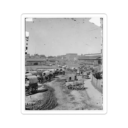 Atlanta, Georgia. Federal Army Wagons Railroad Depot (U.S. Civil War) STICKER Vinyl Kiss-Cut Decal 3 Inch White - The Sticker Space