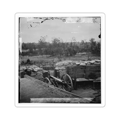 Atlanta, Georgia. Interior View of Confederate Fort, East of W. & A. Railroad, Looking East (U.S. Civil War) STICKER Vinyl Kiss-Cut Decal 4 Inch White - The Sticker Space