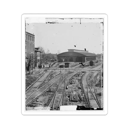 Atlanta, Georgia. Railroad Depot (U.S. Civil War) STICKER Vinyl Kiss-Cut Decal 4 Inch White - The Sticker Space