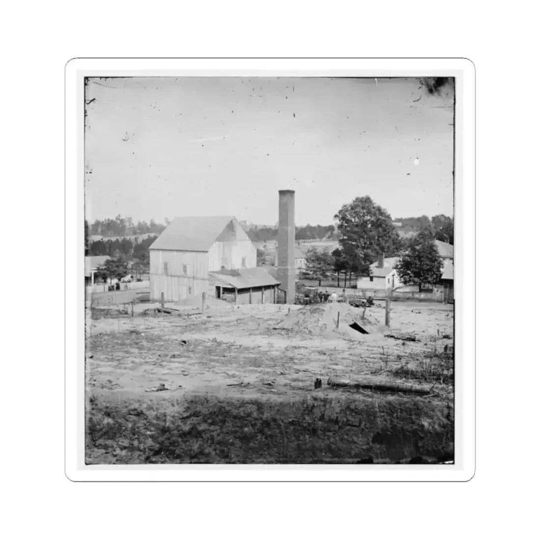 Atlanta, Georgia (Vicinity). Bomb-Proof Shelter (U.S. Civil War) STICKER Vinyl Kiss-Cut Decal 2 Inch White - The Sticker Space