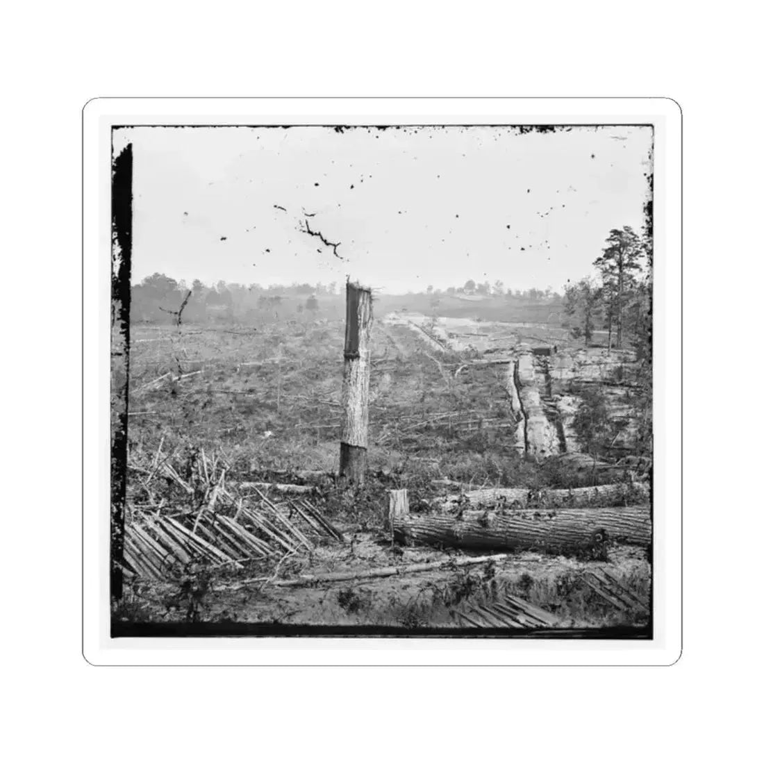 Atlanta, Georgia (Vicinity). Fortifications (U.S. Civil War) STICKER Vinyl Kiss-Cut Decal 2 Inch White - The Sticker Space