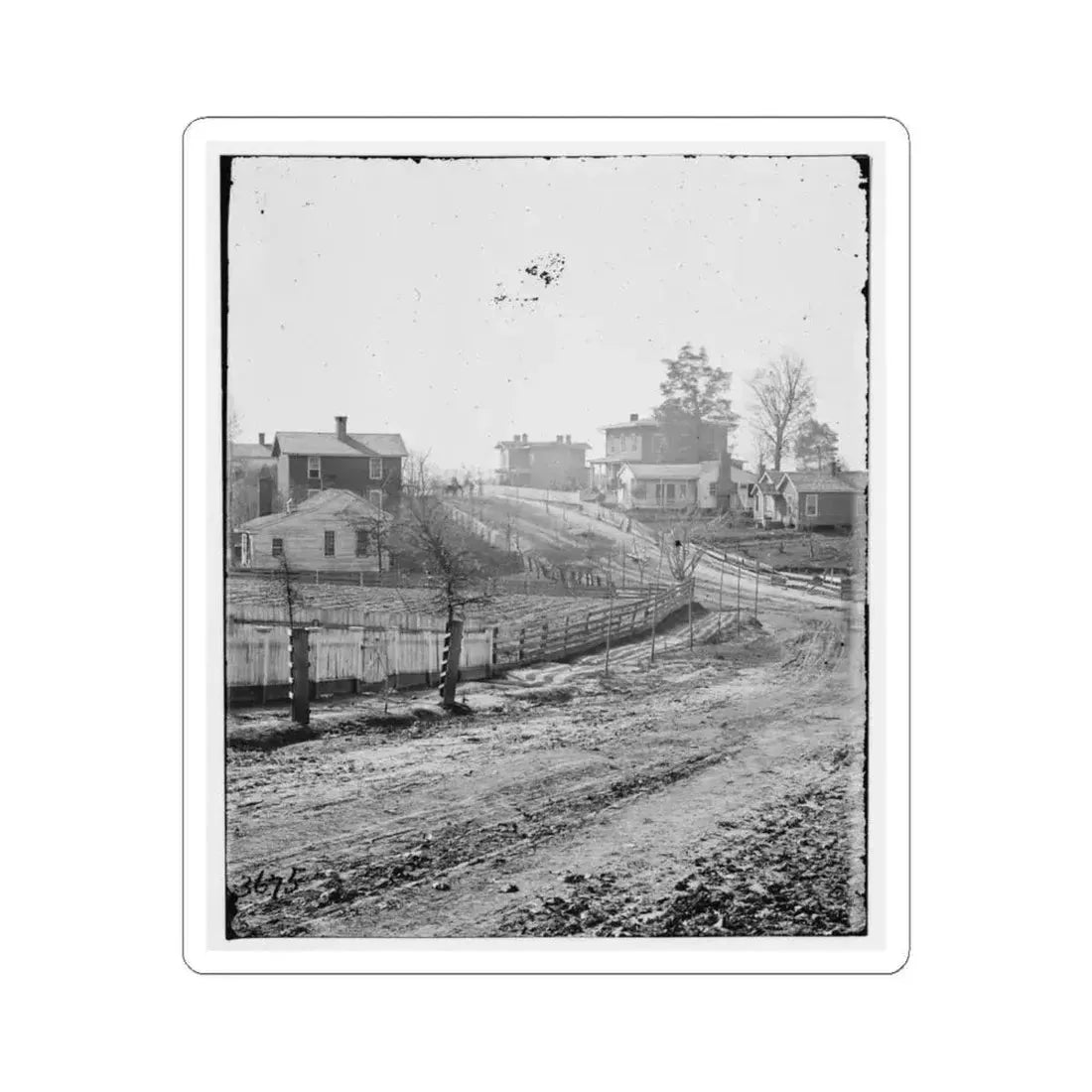 Atlanta, Georgia (Vicinity). View of Houses (U.S. Civil War) STICKER Vinyl Kiss-Cut Decal 6 Inch White - The Sticker Space