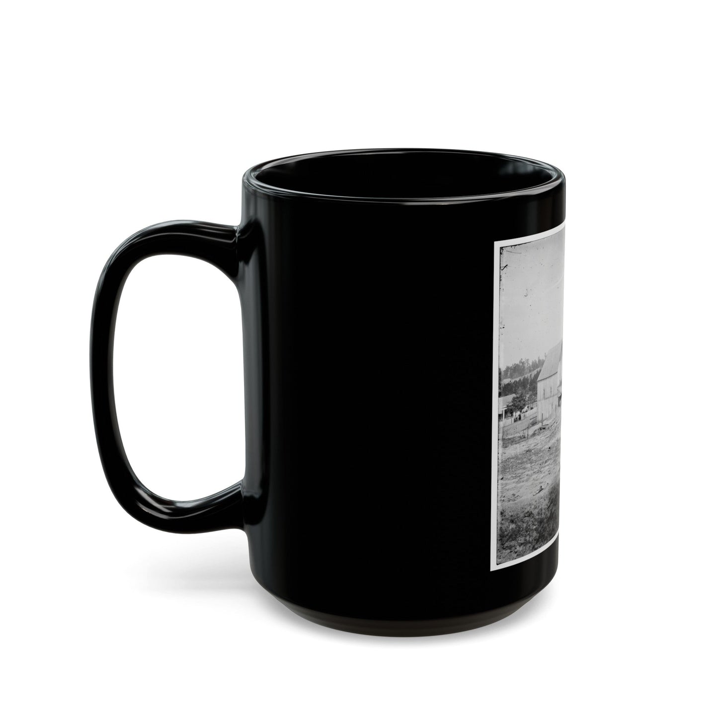 Atlanta, Georgia (Vicinity). Bomb-Proof Shelter (U.S. Civil War) Black Coffee Mug-The Sticker Space