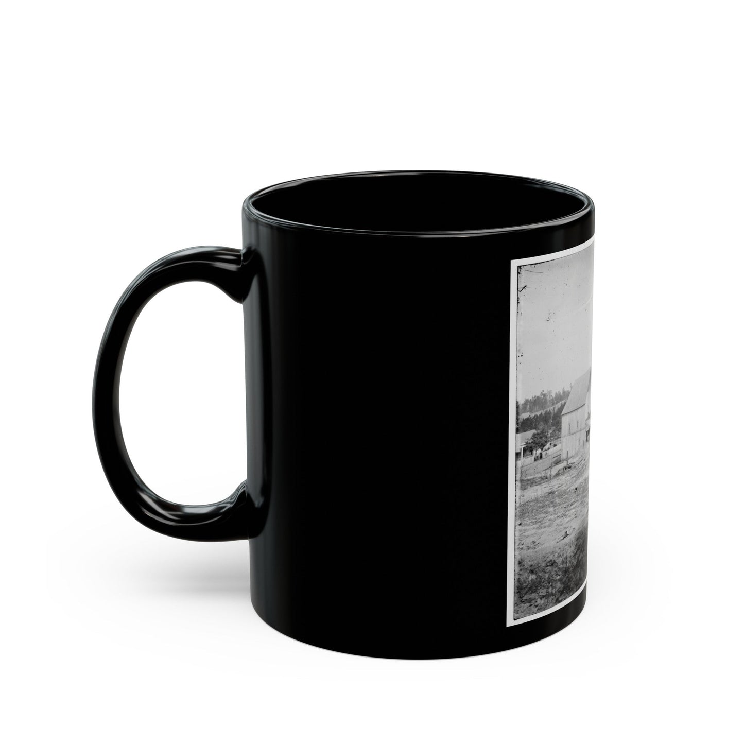 Atlanta, Georgia (Vicinity). Bomb-Proof Shelter (U.S. Civil War) Black Coffee Mug-The Sticker Space