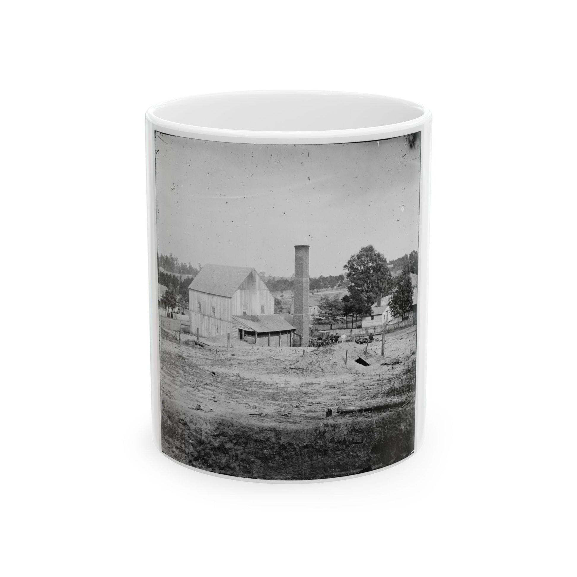 Atlanta, Georgia (Vicinity). Bomb-Proof Shelter (U.S. Civil War) White Coffee Mug-11oz-The Sticker Space