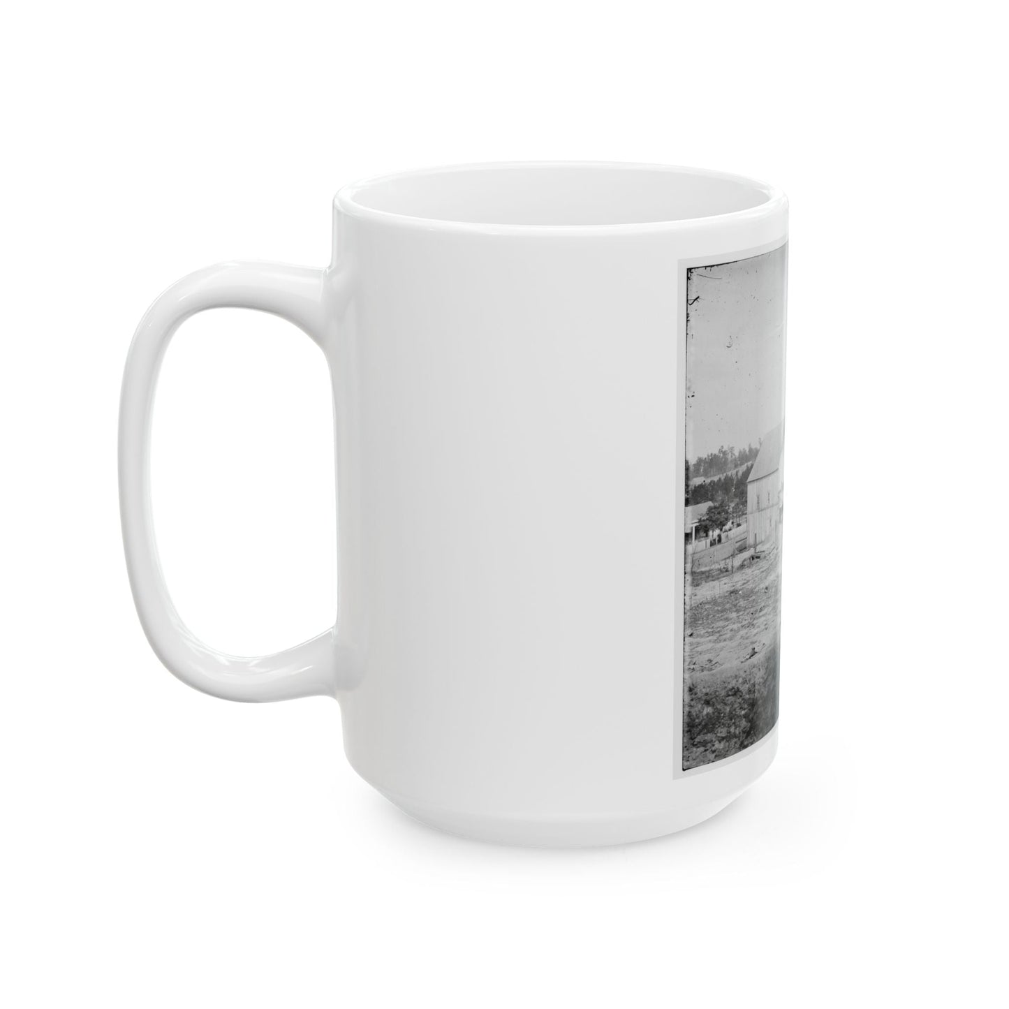 Atlanta, Georgia (Vicinity). Bomb-Proof Shelter (U.S. Civil War) White Coffee Mug-The Sticker Space