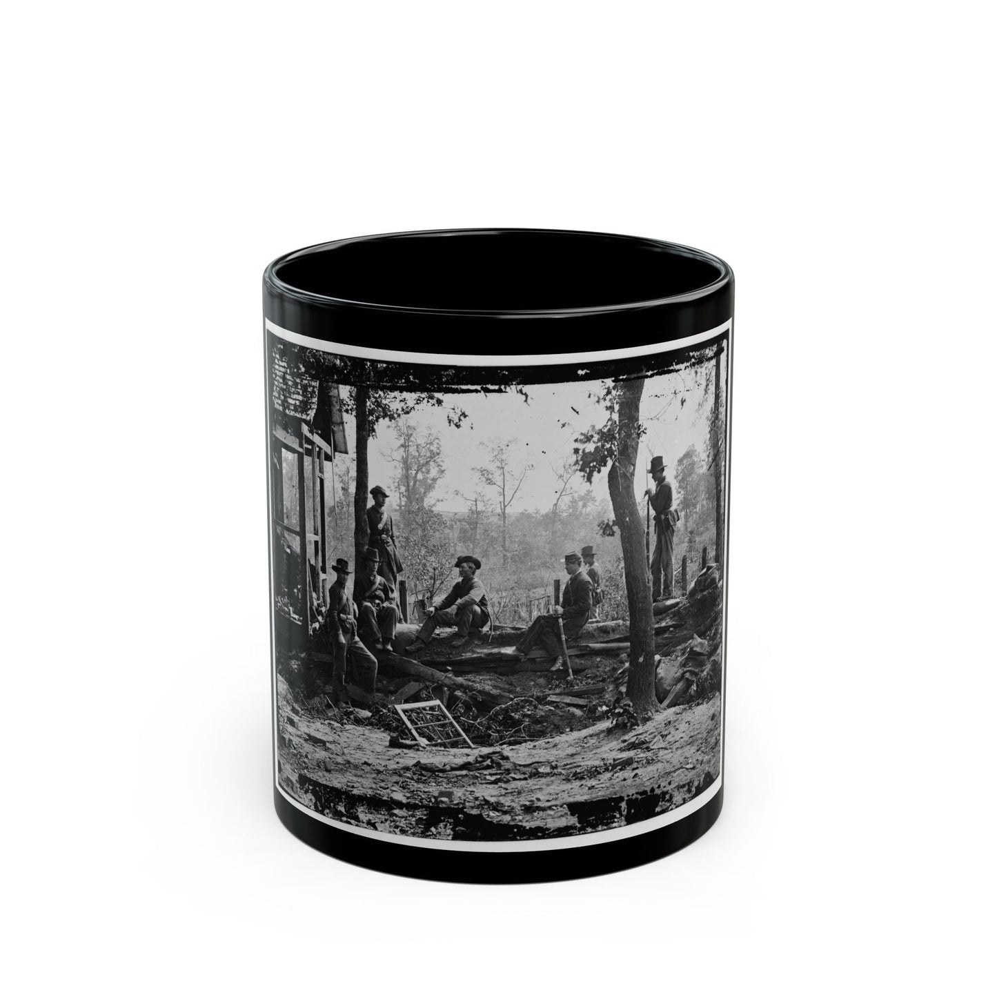 Atlanta, Georgia (Vicinity). Federal Pickets Before The City (U.S. Civil War) Black Coffee Mug