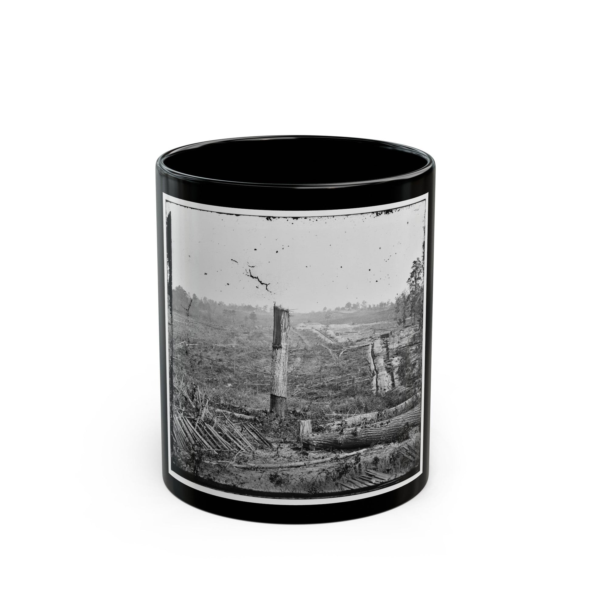 Atlanta, Georgia (Vicinity). Fortifications (U.S. Civil War) Black Coffee Mug-11oz-The Sticker Space