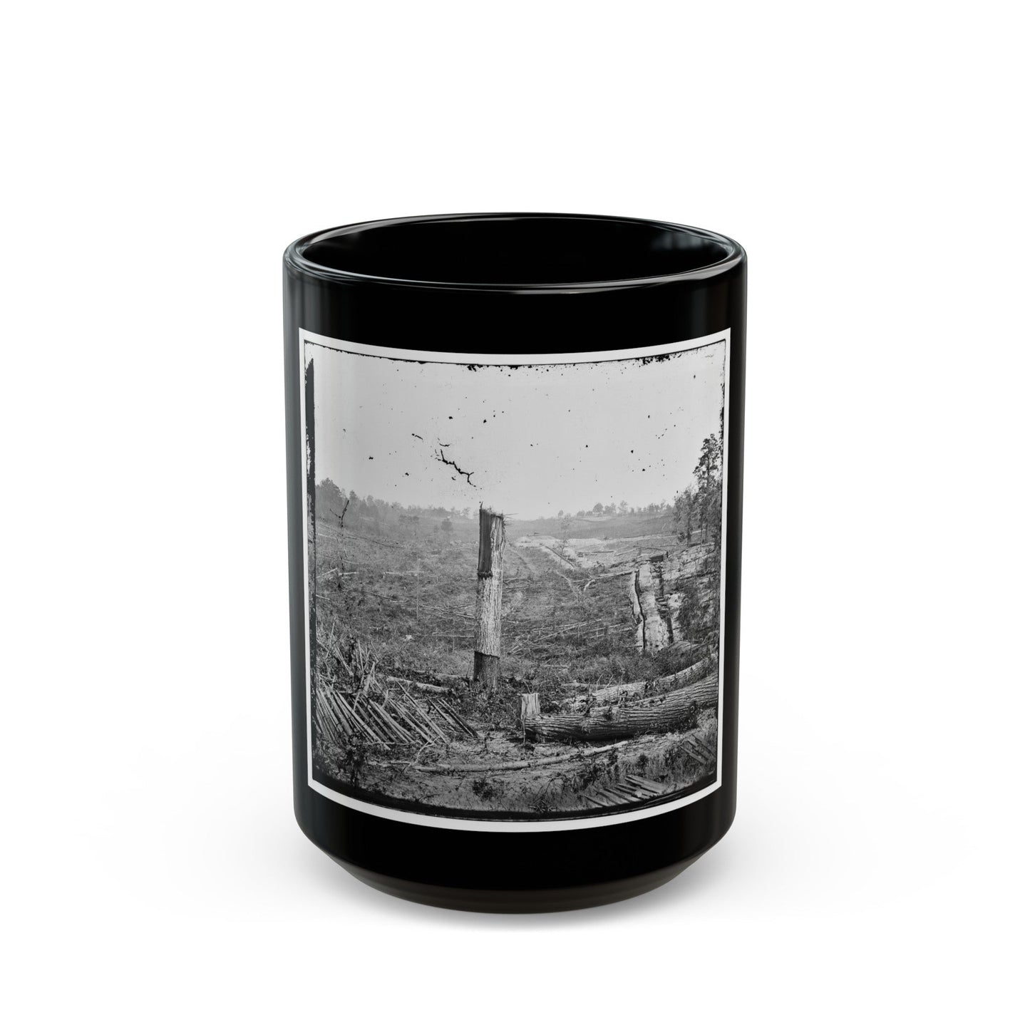 Atlanta, Georgia (Vicinity). Fortifications (U.S. Civil War) Black Coffee Mug-15oz-The Sticker Space