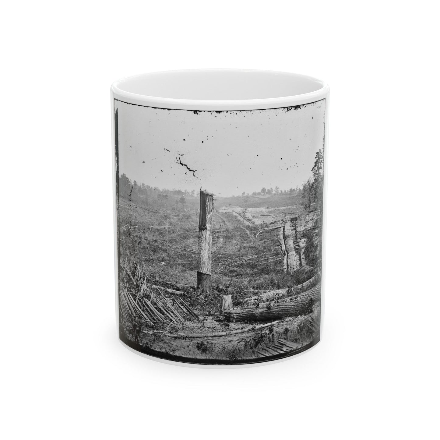 Atlanta, Georgia (Vicinity). Fortifications (U.S. Civil War) White Coffee Mug-11oz-The Sticker Space