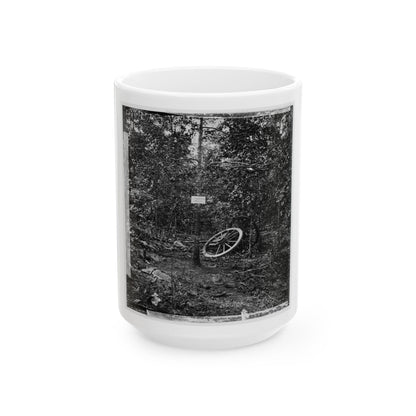 Atlanta, Georgia (Vicinity). Spot In Woods Where Gen. James B. Mcpherson Was Killed, July 22, 1864-2 (U.S. Civil War) White Coffee Mug-15oz-The Sticker Space