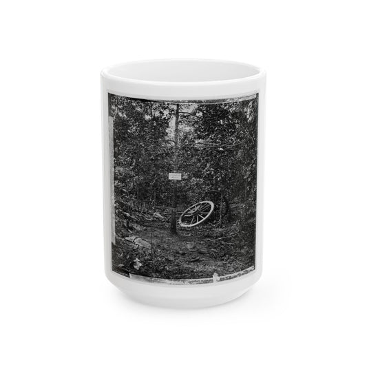 Atlanta, Georgia (Vicinity). Spot In Woods Where Gen. James B. Mcpherson Was Killed, July 22, 1864-2 (U.S. Civil War) White Coffee Mug-15oz-The Sticker Space