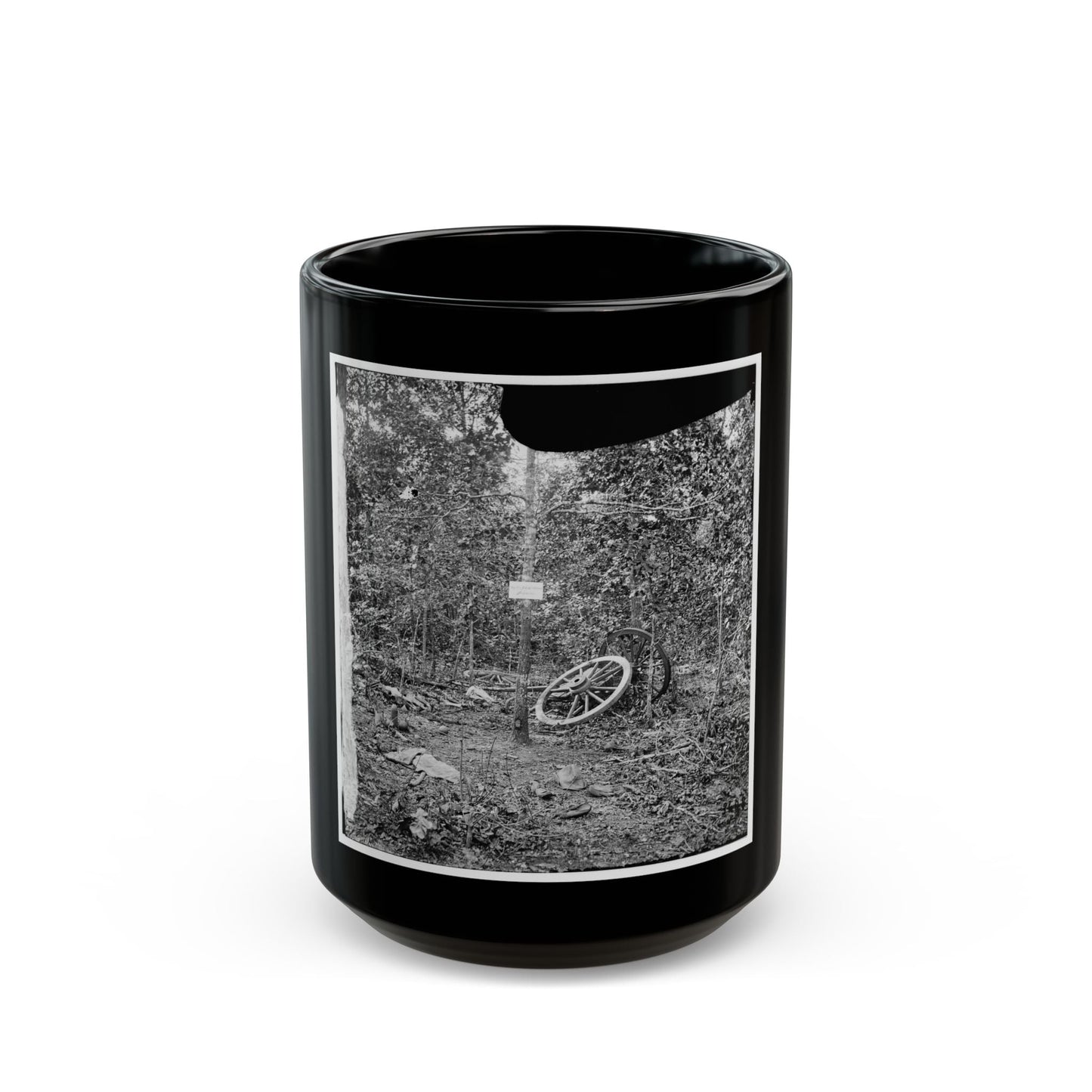 Atlanta, Georgia (Vicinity). Spot In Woods Where Gen. James B. Mcpherson Was Killed, July 22, 1864 (U.S. Civil War) Black Coffee Mug