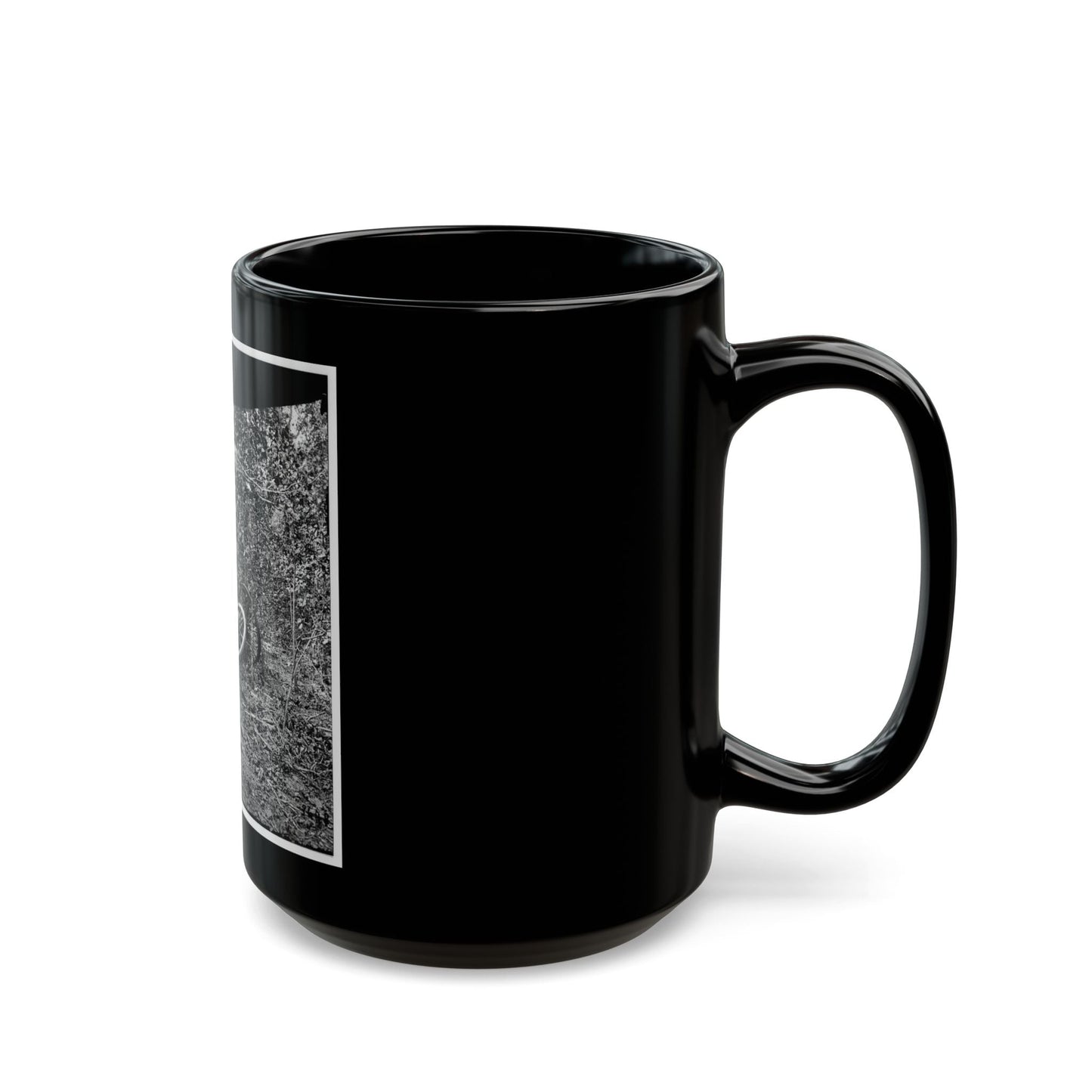 Atlanta, Georgia (Vicinity). Spot In Woods Where Gen. James B. Mcpherson Was Killed, July 22, 1864 (U.S. Civil War) Black Coffee Mug