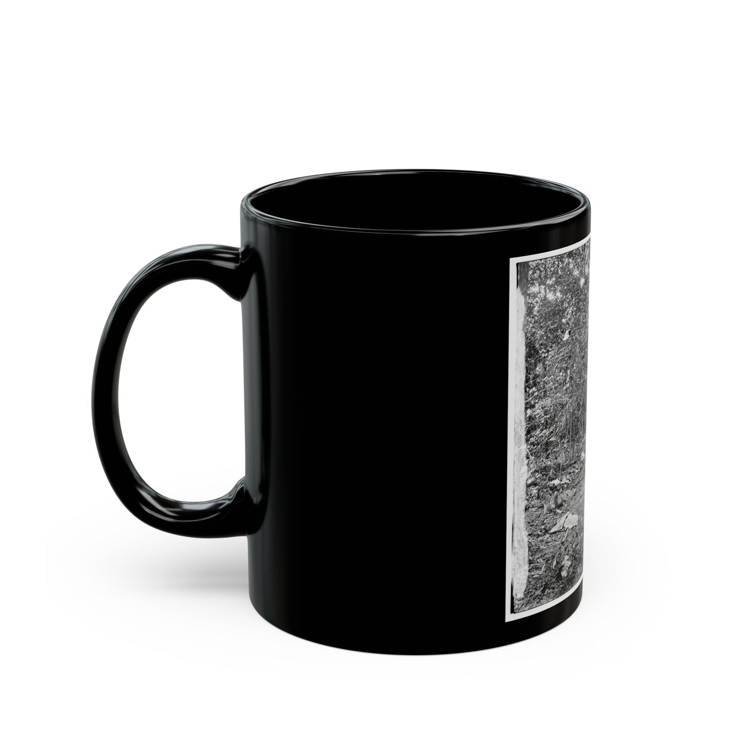 Atlanta, Georgia (Vicinity). Spot In Woods Where Gen. James B. Mcpherson Was Killed, July 22, 1864 (U.S. Civil War) Black Coffee Mug