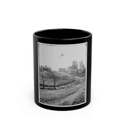 Atlanta, Georgia (Vicinity). View Of Houses (U.S. Civil War) Black Coffee Mug-11oz-The Sticker Space