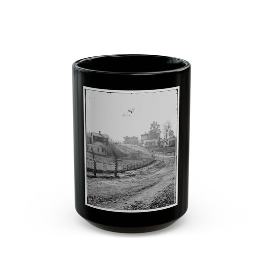 Atlanta, Georgia (Vicinity). View Of Houses (U.S. Civil War) Black Coffee Mug-15oz-The Sticker Space