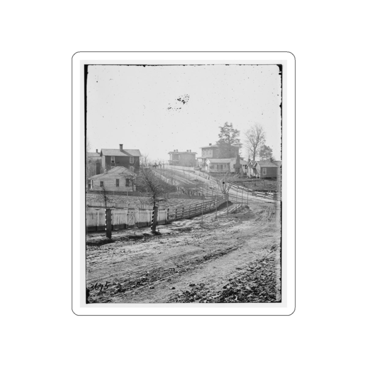 Atlanta, Georgia (Vicinity). View Of Houses (U.S. Civil War) STICKER Vinyl Die-Cut Decal-White-The Sticker Space