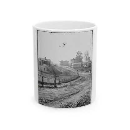 Atlanta, Georgia (Vicinity). View Of Houses (U.S. Civil War) White Coffee Mug-11oz-The Sticker Space