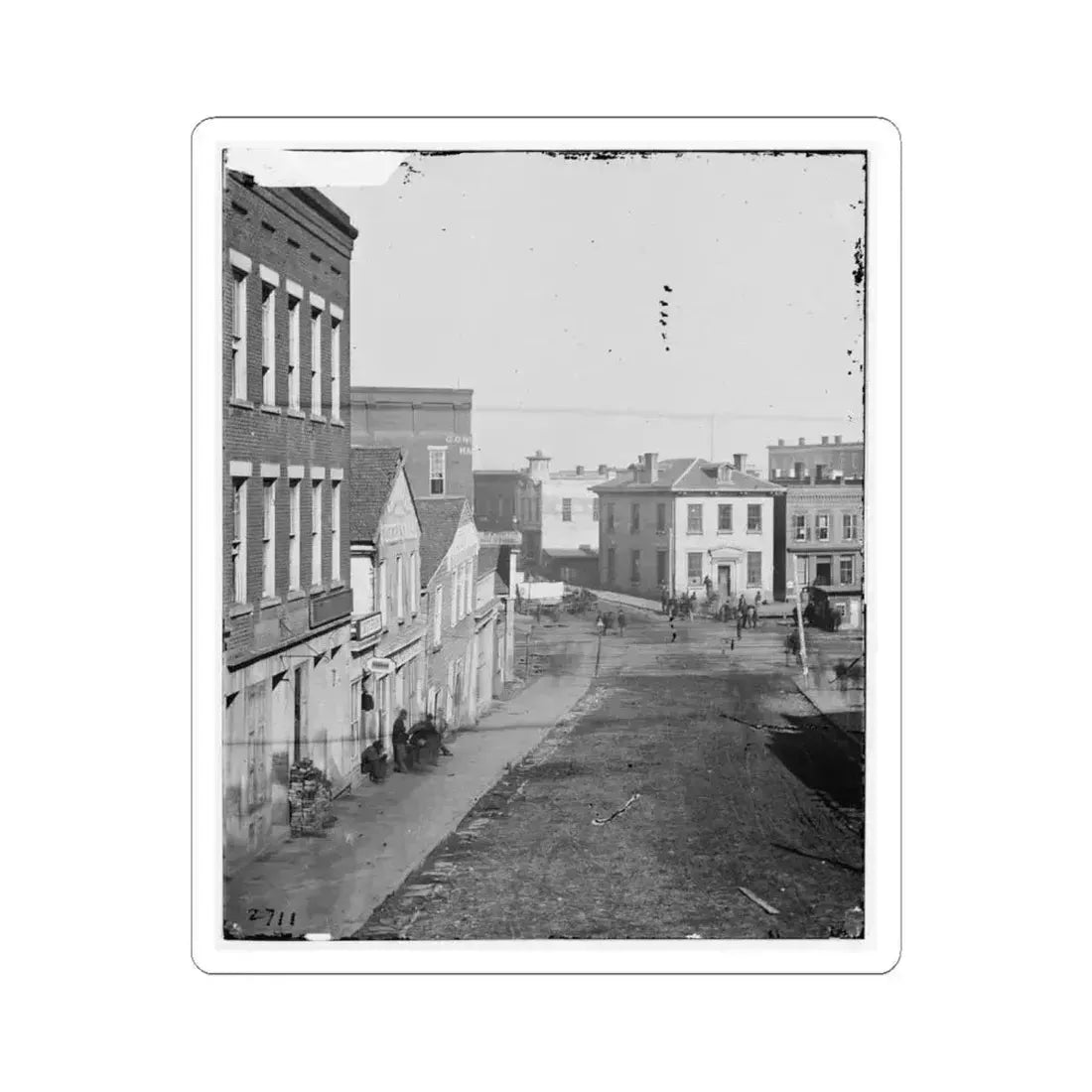 Atlanta, Georgia. View on Whitehall Street (U.S. Civil War) STICKER Vinyl Kiss-Cut Decal 6 Inch White - The Sticker Space