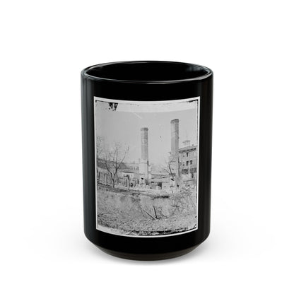 Atlanta, Georgia. Burned Building (U.S. Civil War) Black Coffee Mug-15oz-The Sticker Space