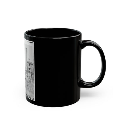 Atlanta, Georgia. Burned Building (U.S. Civil War) Black Coffee Mug-The Sticker Space