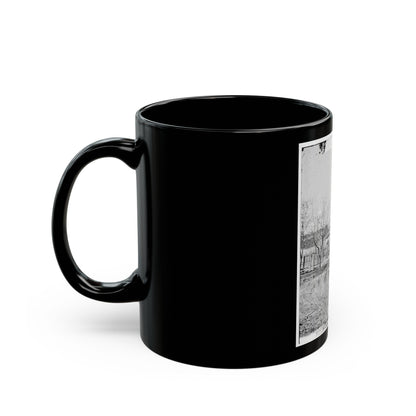 Atlanta, Georgia. Burned Building (U.S. Civil War) Black Coffee Mug-The Sticker Space