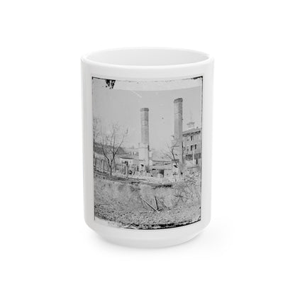 Atlanta, Georgia. Burned Building (U.S. Civil War) White Coffee Mug-15oz-The Sticker Space