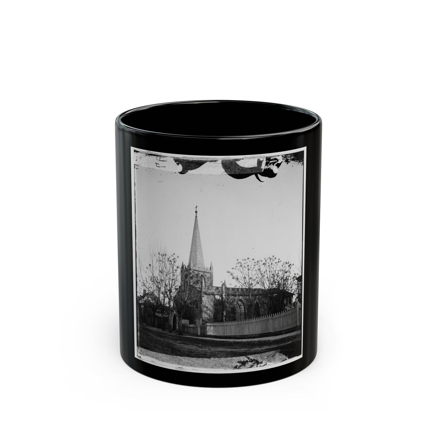 Atlanta, Georgia. Church (U.S. Civil War) Black Coffee Mug-11oz-The Sticker Space