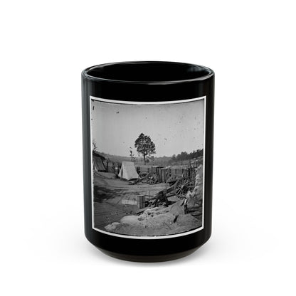 Atlanta, Georgia. Confederate Fort In Front Of Atlanta-2 (U.S. Civil War) Black Coffee Mug-15oz-The Sticker Space