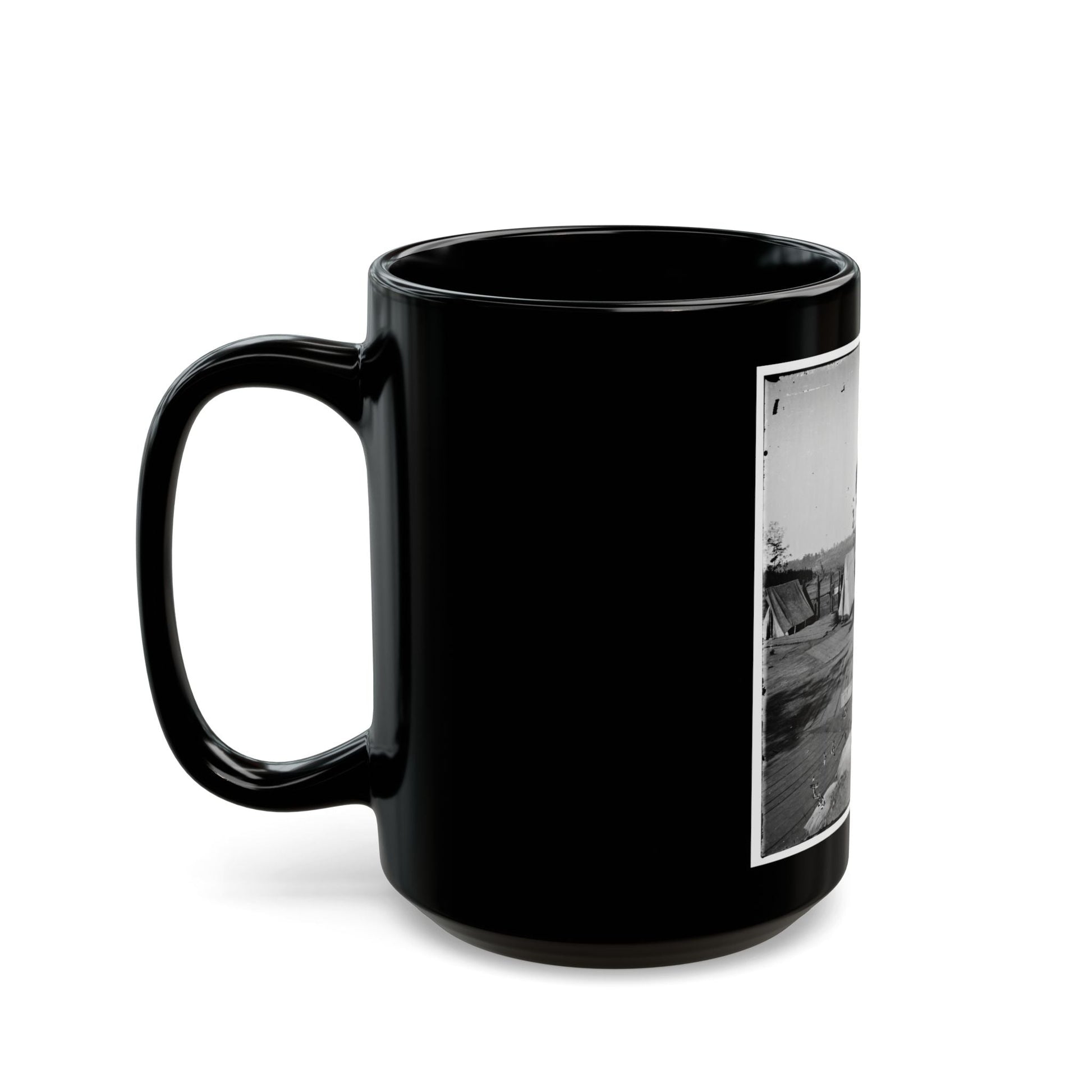 Atlanta, Georgia. Confederate Fort In Front Of Atlanta-2 (U.S. Civil War) Black Coffee Mug-The Sticker Space