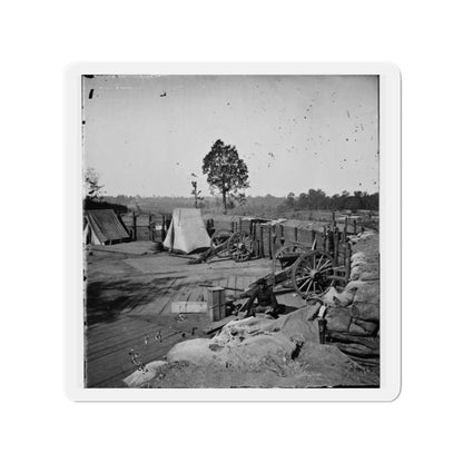 Atlanta, Georgia. Confederate Fort In Front Of Atlanta-2 (U.S. Civil War) Refrigerator Magnet-2" x 2"-The Sticker Space