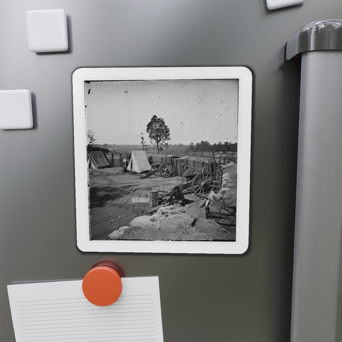 Atlanta, Georgia. Confederate Fort In Front Of Atlanta-2 (U.S. Civil War) Refrigerator Magnet-The Sticker Space