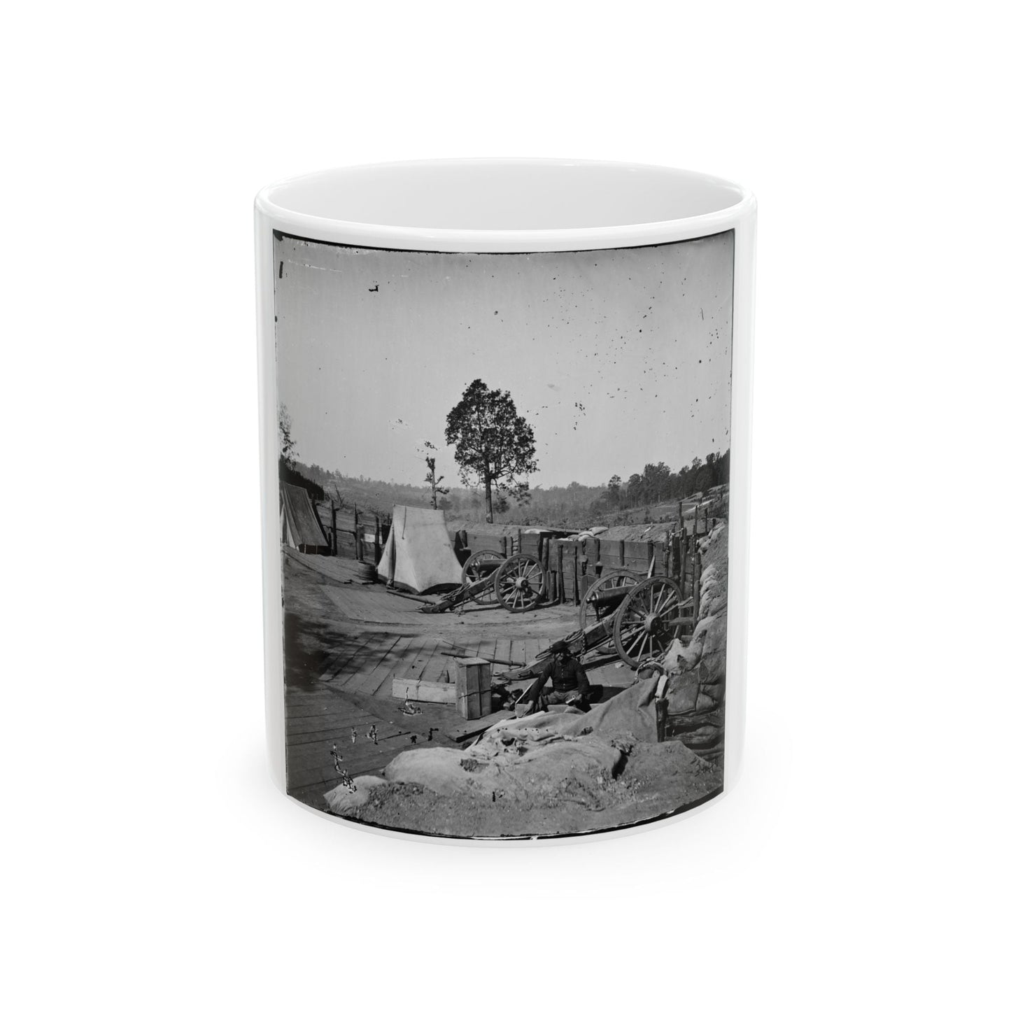 Atlanta, Georgia. Confederate Fort In Front Of Atlanta-2 (U.S. Civil War) White Coffee Mug