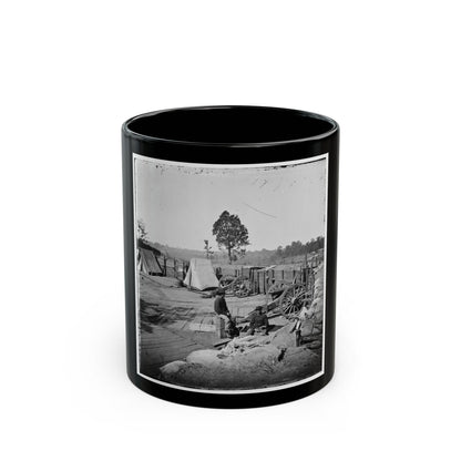 Atlanta, Georgia. Confederate Fort In Front Of Atlanta-3 (U.S. Civil War) Black Coffee Mug-11oz-The Sticker Space