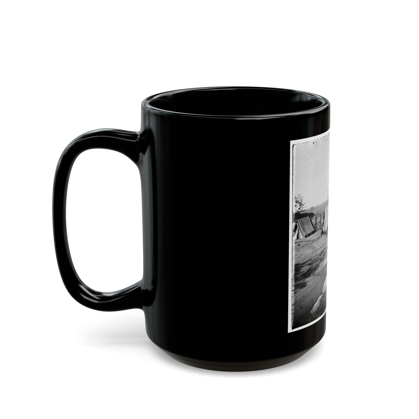 Atlanta, Georgia. Confederate Fort In Front Of Atlanta-3 (U.S. Civil War) Black Coffee Mug-The Sticker Space