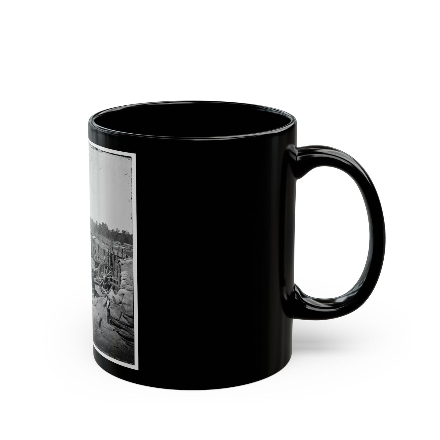 Atlanta, Georgia. Confederate Fort In Front Of Atlanta-3 (U.S. Civil War) Black Coffee Mug-The Sticker Space