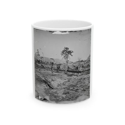 Atlanta, Georgia. Confederate Fortifications (Shown Is George N. Barnard, Photographer And His Dark Room) (U.S. Civil War) White Coffee Mug