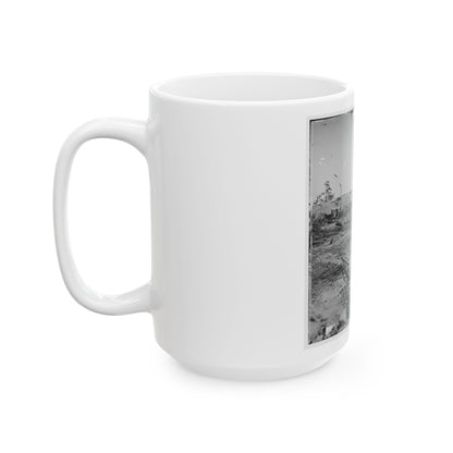 Atlanta, Georgia. Confederate Fortifications (Shown Is George N. Barnard, Photographer And His Dark Room) (U.S. Civil War) White Coffee Mug