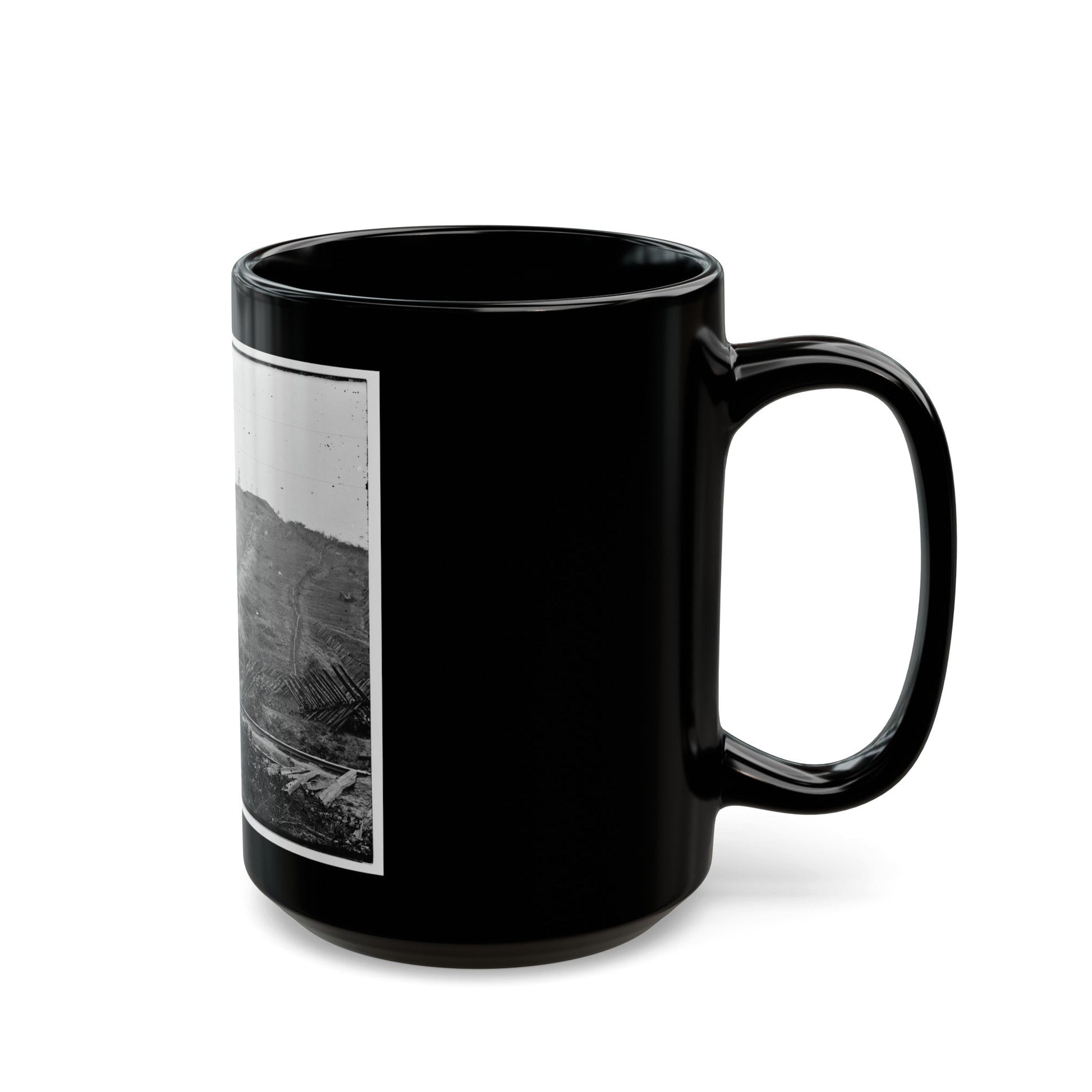 Atlanta, Georgia. Confederate Fortifications (U.S. Civil War) Black Coffee Mug-The Sticker Space