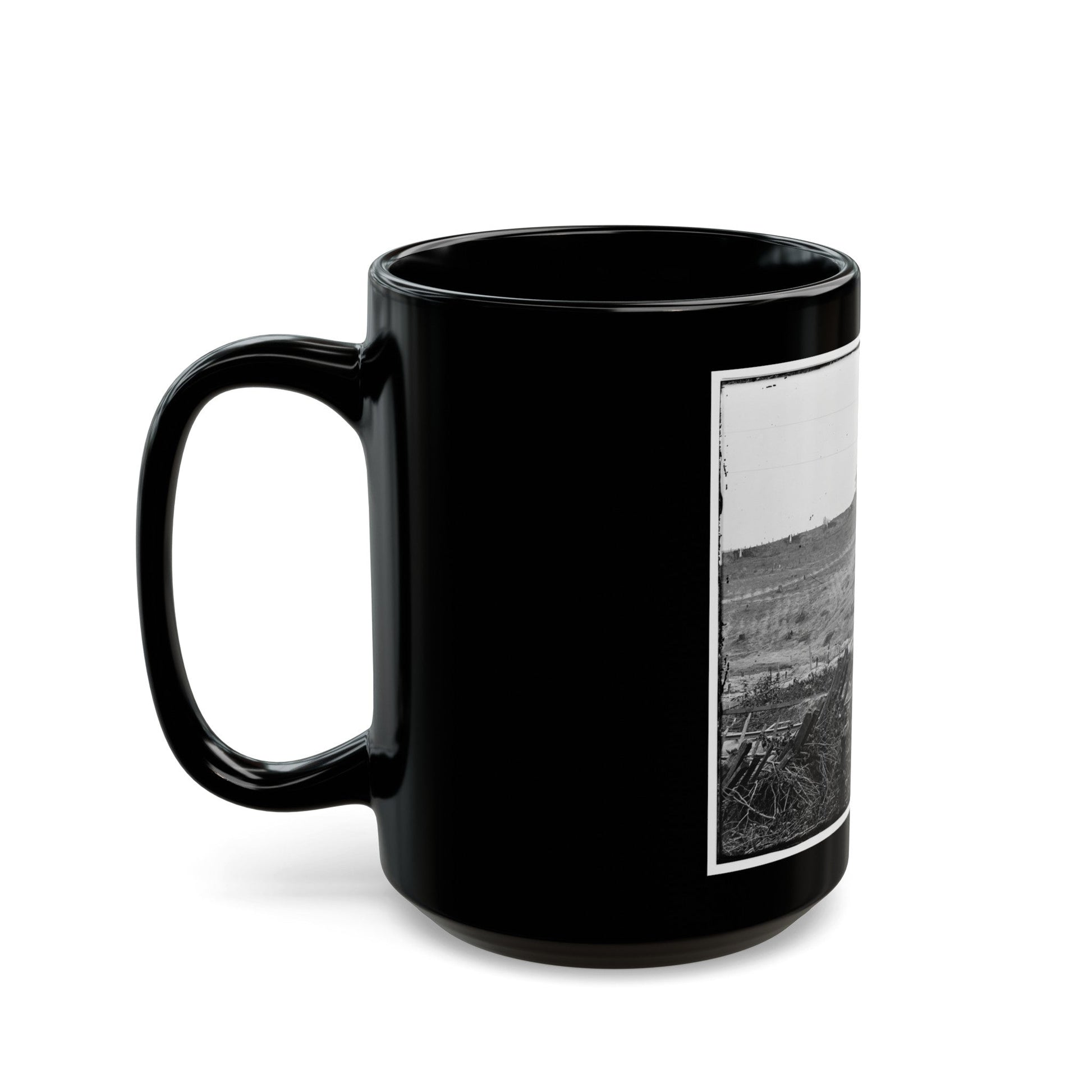 Atlanta, Georgia. Confederate Fortifications (U.S. Civil War) Black Coffee Mug-The Sticker Space