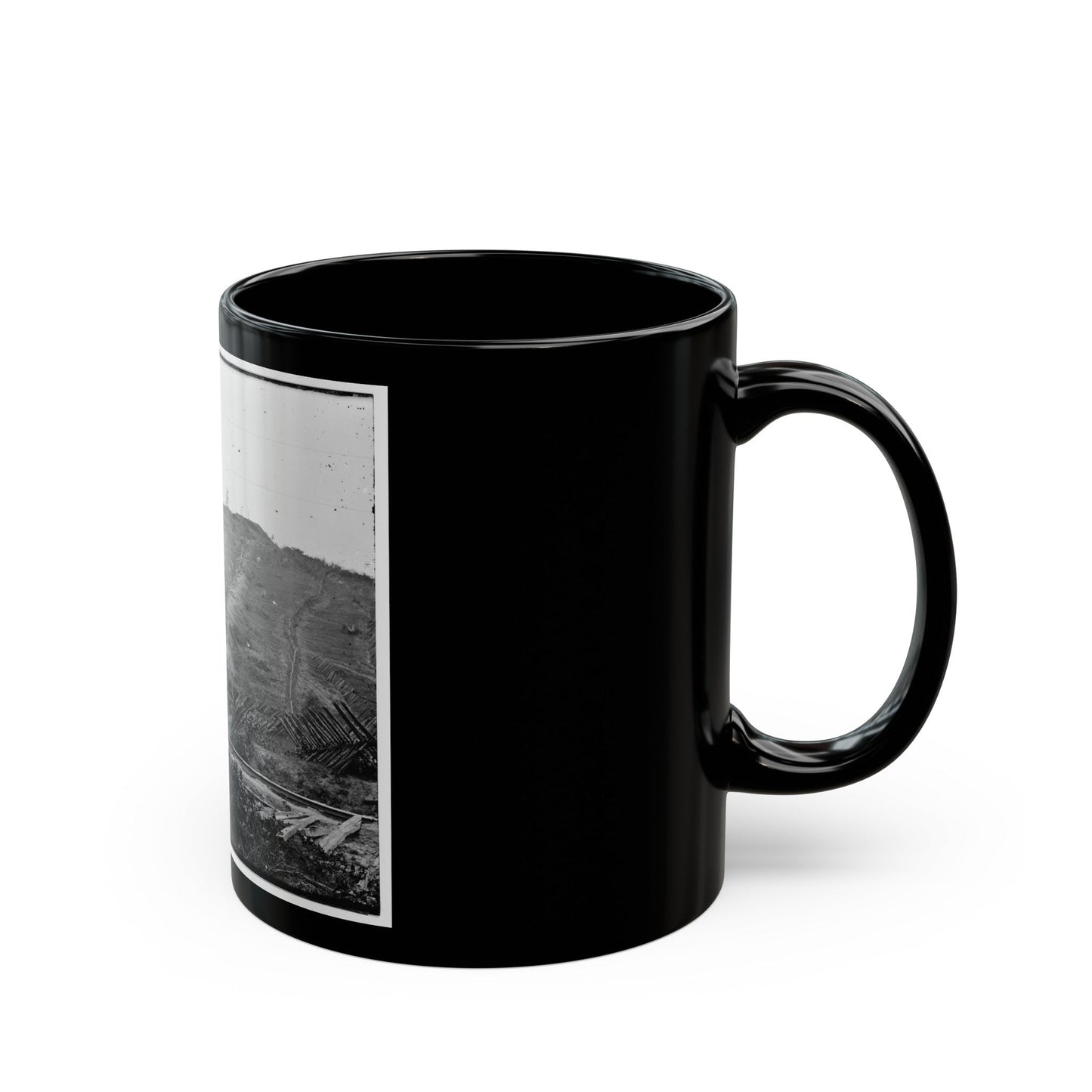 Atlanta, Georgia. Confederate Fortifications (U.S. Civil War) Black Coffee Mug-The Sticker Space