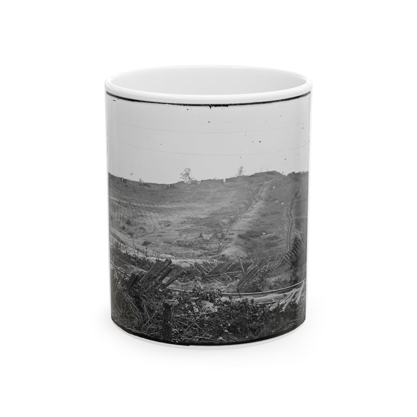 Atlanta, Georgia. Confederate Fortifications (U.S. Civil War) White Coffee Mug-11oz-The Sticker Space