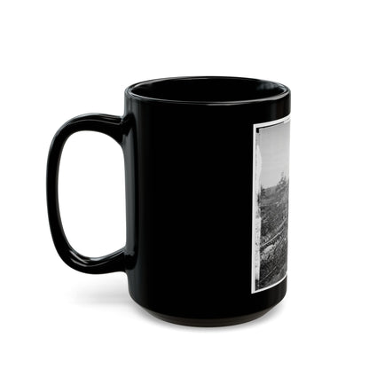 Atlanta, Georgia. Confederate Fortifications With Potter House In The Distance (U.S. Civil War) Black Coffee Mug-The Sticker Space