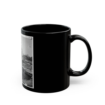 Atlanta, Georgia. Confederate Fortifications With Potter House In The Distance (U.S. Civil War) Black Coffee Mug-The Sticker Space