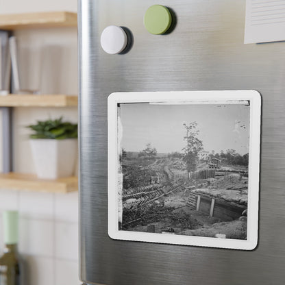 Atlanta, Georgia. Confederate Fortifications With Potter House In The Distance (U.S. Civil War) Refrigerator Magnet-The Sticker Space