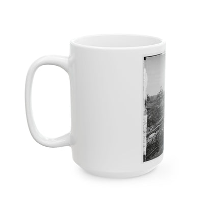 Atlanta, Georgia. Confederate Fortifications With Potter House In The Distance (U.S. Civil War) White Coffee Mug