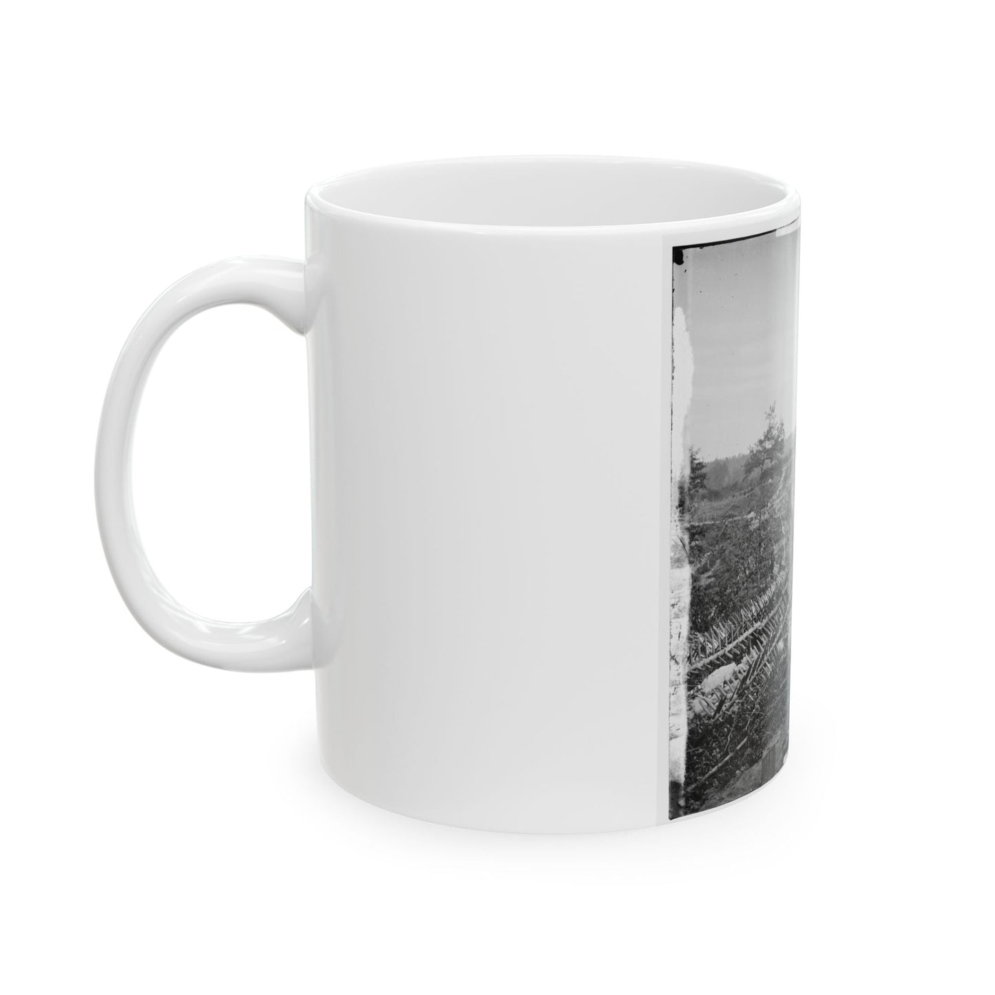 Atlanta, Georgia. Confederate Fortifications With Potter House In The Distance (U.S. Civil War) White Coffee Mug